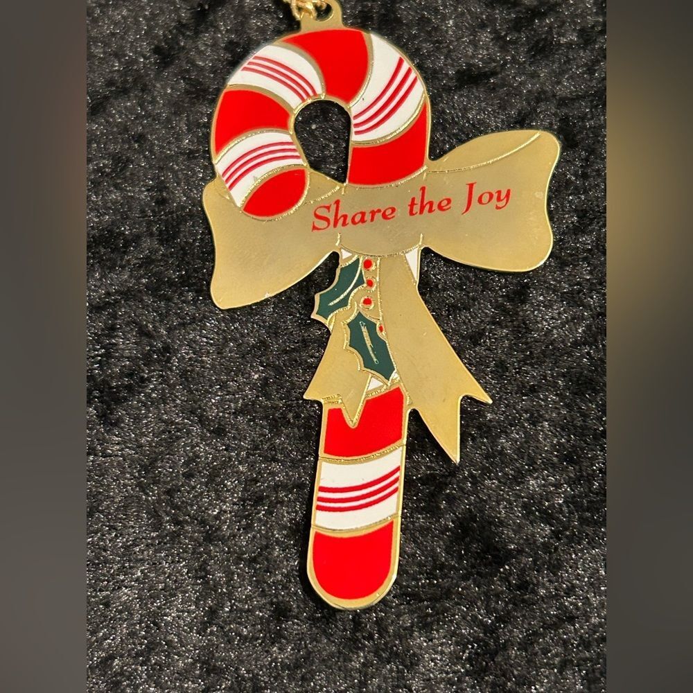 Festive Red and White Candy Cane Ornament